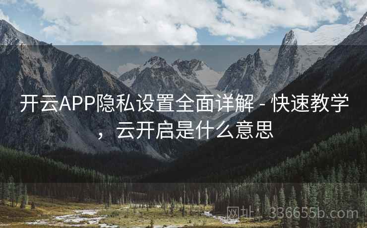 开云APP隐私设置全面详解 - 快速教学，云开启是什么意思
