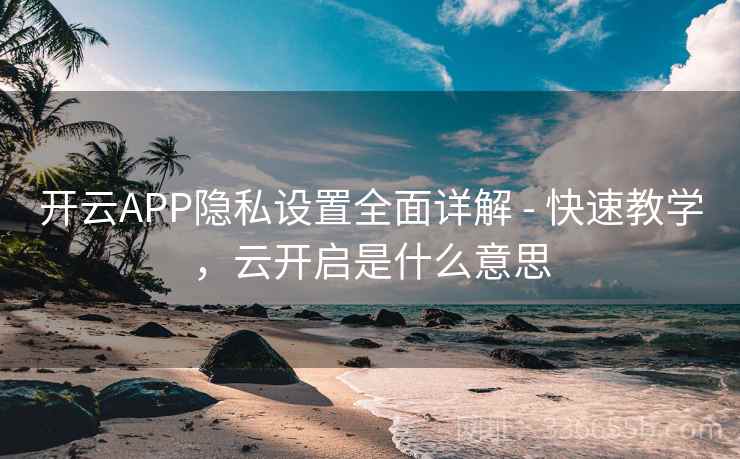开云APP隐私设置全面详解 - 快速教学，云开启是什么意思