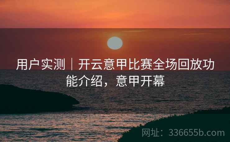用户实测｜开云意甲比赛全场回放功能介绍，意甲开幕