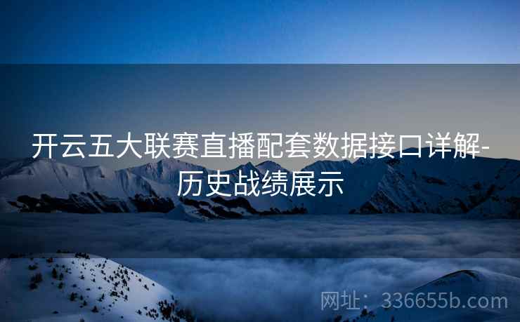 开云五大联赛直播配套数据接口详解-历史战绩展示